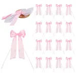 12Pcs Bowknot Polyester Single Face Satin Napkin Ring