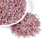 Transparent Glass Round Bugle Beads