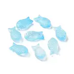 Transparent Spray Painted Glass Beads