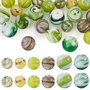 30Pcs 6 Styles Handmade Lampwork Beads