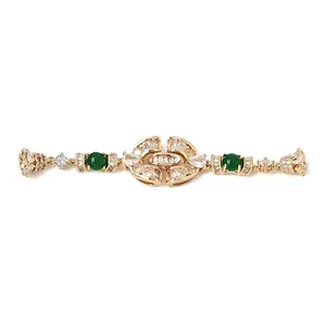 Brass Micro Pave Clear Cubic Zirconia Fold Over Clasps