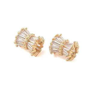 Brass Beads with Glass