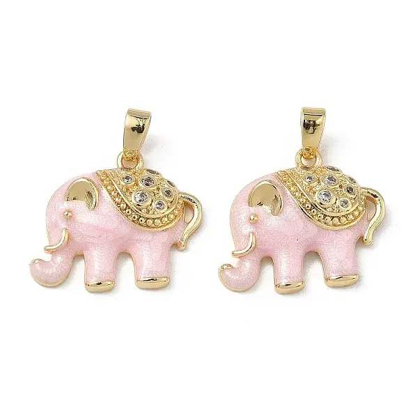 Brass Micro Pave Cubic Zirconia Pendants