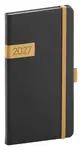 Kapesní diář Twill 2027 černo-zlatý