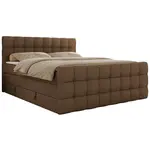 MKS POSTEL BOXSPRING ALTIVO KING DUO 140/200 - Hnědá Ekokůže - Topper Visco - H4