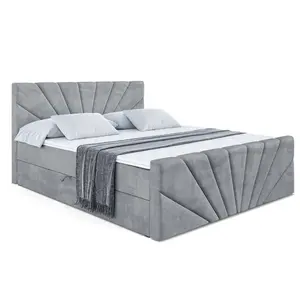 ALTDECOR AMERICKÁ postel MILTIO-Z – 200 x 200 cm – H3 – šedá