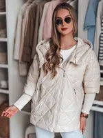 Kurtka damska przejściowa pikowana oversize PUFFILOF biała Dstreet