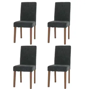 MCW JÍDELNÍ ŽIDLE Šedá, sada 4 ks