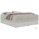 MKS POSTEL BOXSPRING TRAVIT ZERO KING 160/200 - Béžová Manšestr - Topper Visco - H4