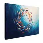 MuchoWow OBRAZ NA PLÁTNĚ Moře - Ryby - Barevné - Dynamické 40x30 cm