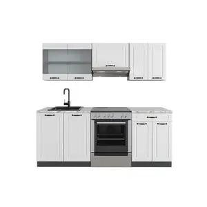 Vicco KUCHYŇSKÝ KOUT R-Line Bílý venkovský dům/antracit 200 cm , PD Mramor