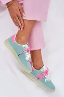 Boto Nízké Dámské Sportovní Boty V Leopardím Mintově-Růžové Zelevelis