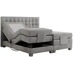 MKS POSTEL BOXSPRING ELEKTRO 200/200 - Světle šedá Samet - H3