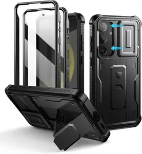 Dexnor 360 Kickstand Camprotector obal Samsung Galaxy S24, černý