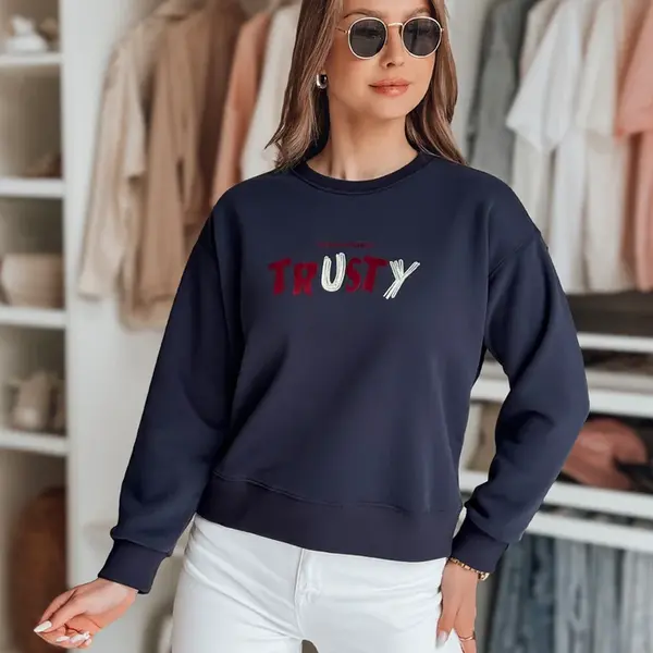 Dámská oversize mikina s nápisem TRUSTY