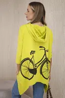 Mikina s cyklistickým potiskem kiwi