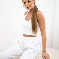 Set top+kalhoty bílé