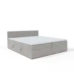 Fedve BOXSPRINGOVÁ POSTEL Verdig 200x200 cm, Světle šedá