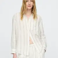 GAP Lněná oversize košile Big Shirt - Dámské