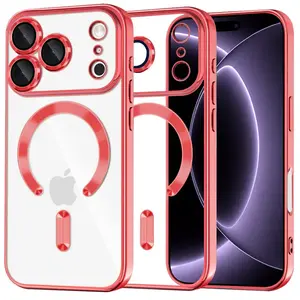 Techsuit Luxury Crystal MagSafe, iPhone 17 Pro / 18 Pro, červený