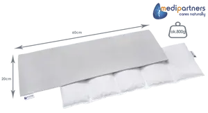 Medi Partners Thermophor with cherry seeds large 20x60 – 5 chambers Waffle – Gray