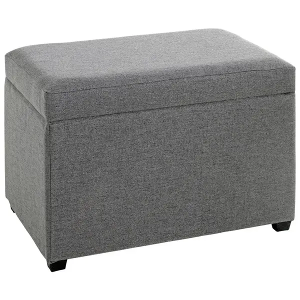 TRUHLOVÁ LAVICE, textil, kompozitní dřevo, 58/42/39 cm