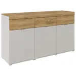 Dieter Knoll KOMODA, dub, barvy dubu, světle šedá, 151/88/47 cm