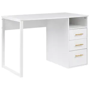 Beliani PSACÍ STŮL Bílý 120/60 cm Zerlay
