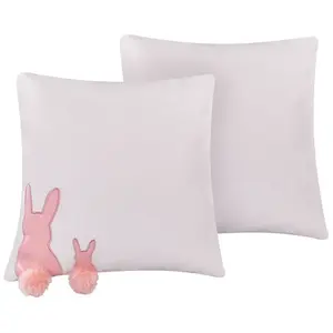 Beliani DEKORATIVNÍ POLŠTÁŘ sada 2 ks Bílý 45/45 cm Phlox