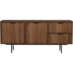 Beautysofa KOMODA Evron se 2 zásuvkami a 2 dvířky, ořech