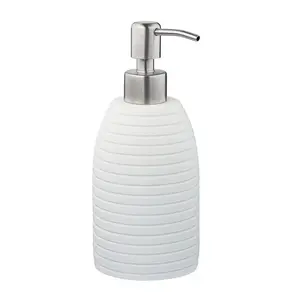 Relaxdays DÁVKOVAČ na mýdlo Bílý polyresin 300 ml