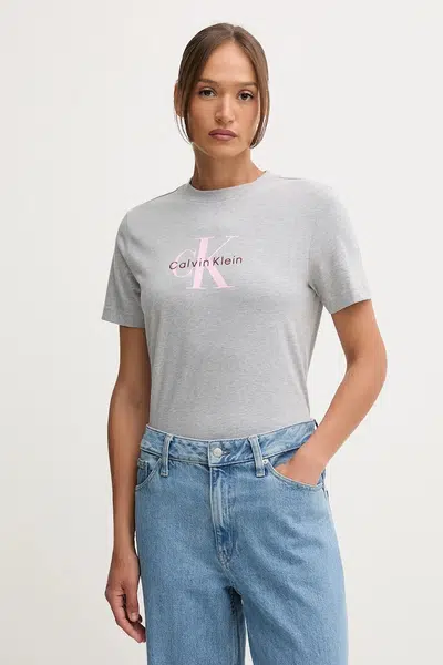 Bavlněné tričko Calvin Klein Jeans dámské, bílá barva, LV047B865G