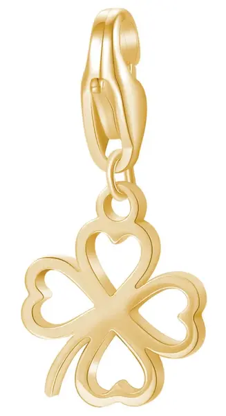 S'Agapõ Pozlacený přívěsek Čtyřlístek Happy SHA359