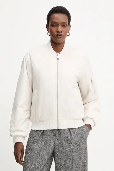 Bomber bunda Guess PHILOMENE béžová barva, zimní, W5YL08 WHDK2