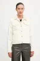 Manšestrová bunda Levi's béžová barva, přechodná, 36136