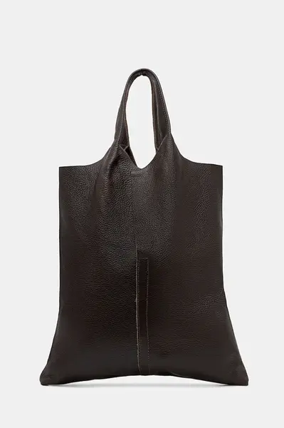 Kožená kabelka Answear.LAB hnědá barva