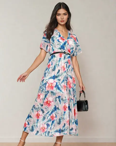 Resti Women's pleated floral midi dress