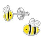 SILVER Dětské stříbrné náušničky Včelky, se šroubovací puzetou