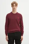 Bavlněný svetr HUGO zelená barva, 50475083