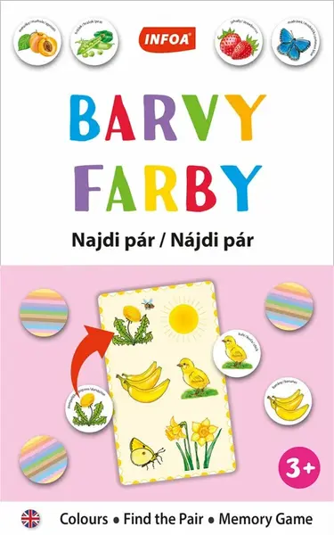 Výuková hra (krabička) Najdi pár - Barvy / Farby