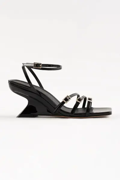 Souliers Martinez  sandály na klínku kožené EDEN