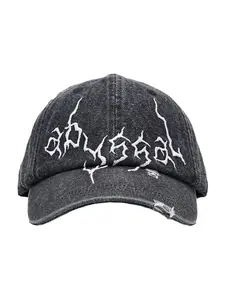 Bershka Čiapka  čierny denim / biela