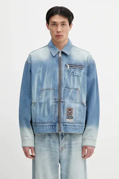 Rifľová bunda Evisu Worker Denim w Emboss Kamon