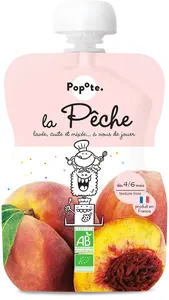 Popote BIO Kapsička Broskev pyré 4/6m+ 120 g