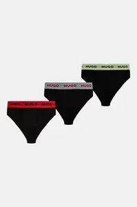 HUGO slipy pánské bavlněné s elastanem HIPBRIEF TRIPLETPACK 3-pack