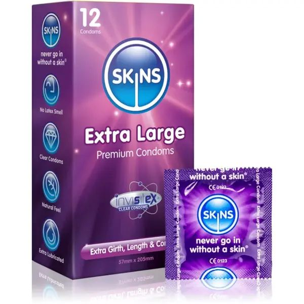 Skins Extra Large Premium Condoms kondómy 12 ks