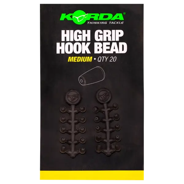 Korda zarážky high grip hook bead - medium