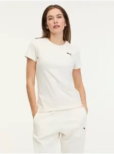 Krémové dámské tričko Puma Better Essentials - Dámské