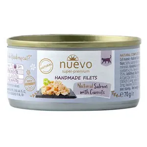 NUEVO Handmade losos s mrkví konzerva pro kočky 70 g