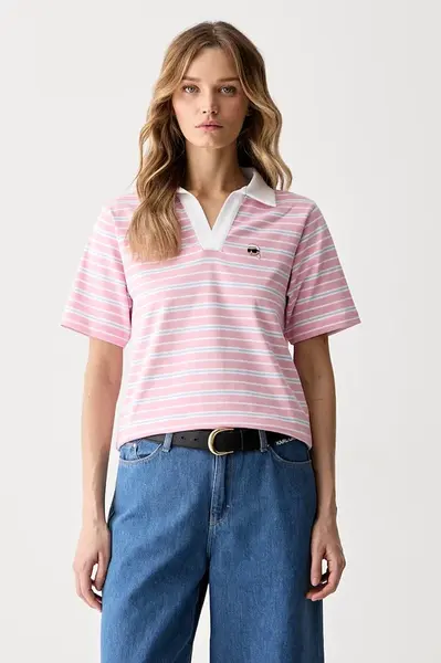 Karl Lagerfeld polo tričko dámske bavlnené IKON